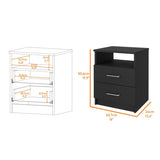 Oklahoma Nightstand,Two Drawers, One Shelf B128P148772