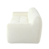U_Style 85.8" Wide Chenille Fabric 3-Seater Sofa Tufted Style, Full Sponge Compression Design, N711P281401A