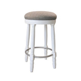 AGODY Bar Stools Set of 2, 26" Counter Height, 360&deg Swivel Wooden Barstool with Fabric Upholstered W2170P208071