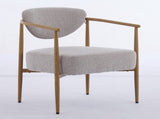 Beige fabric color dining room chair, living room chair, bedroom chair, woven fabric with foam back W3149P375463