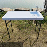 Outdoor Fish and Game Cutting Cleaning Table w/Sink and Faucet 16689897