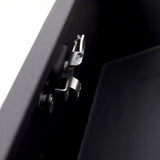 46"X18"X14.5" Tongue Truck Box Black Heavy Duty Steel Trailer Tongue Box, 6.7 CUFT Capacity, With W465P225052