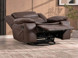 Faux Leather Rocker Swivel Recliner Chair, Manual Reclining Armchair with 360&deg Swivel Base, B2766P587865