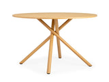 37.4 Inch Round Dining Table for 4-6 People, Cross X Metal Leg Kitchen Dinner Table with Adjustable 70685521