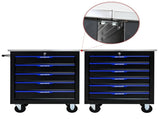 6 DRAWERS MULTIFUNCTIONAL TOOL CART WITH WHEELS-BLACKBLUE 29251477