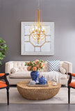 4 - Light Metal Chandelier, Hanging Light Fixture with Adjustable Chain for Kitchen Dining Room W2078138917