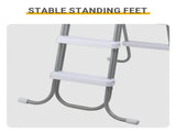 4 Steps 52in Pool Ladder Iron Grey Frame White Steps Safety Ladder 37309487
