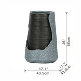 17x17x26" indoor outdoor Polyresin Water Fountain, Unique Broken Urn Fountain Chic Dynamic Modern W2078124789