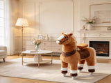 37.4 Inch Ride-On Horse for Kids Ages 412, Plush Riding Pony with Rolling Wheels for Active Play, 76271873