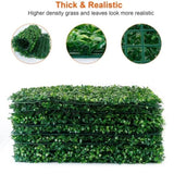 ZNTS 12Pcs 23.6x15.75in Artificial Boxwood Topiary Hedge Plant Grass Backdrop Fence Privacy Screen Grass 27411615