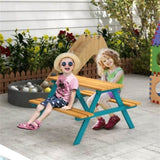 ZNTS Wooden outdoor children's picnic table 28974120