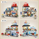 ZNTS 4 PACK Brick Building Set for Kids, 2969 PCS Building Blocks Kit Japanese Street Building Toy Set 84974986