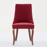 Rayon Cloth Flocking Linen Dining Chairs Channel Kitchen Dinner Chair Comfy Fabric Upholstered W1143P233647