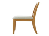 2-Piece Modern Scandinavian Chairs, Curved Wood Backrest with Gray Fabric Seat, Finish for 69408595