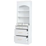 TOPMAX Modern 83.7inch High Kitchen Pantry, Freestanding Tall Kitchen N717P221575K