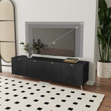 70"-90" Extendable TV Cabinet, Modern Entertainment Center with Storage and Adjustable Shelves, W1435P190369