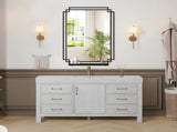 24*36 Ines Modern Vanity Mirror with Multi-functional Shelf, Large bathroom Mirror, Black Frame W708P421807