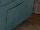 Sofa Showcase 54" Velvet Blue Sofa Bed A Dual-Purpose Living Room Gem with a Retractable Bed W3371P302132