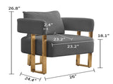TS Modern decorative chair, living room side chair with gold metal legs, no wheels, suitable for 98693889