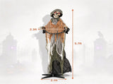 5.7FT Halloween Animated Grim Reaper Decoration, Sound Activated Moving Head & Swinging Hands, Scary 47866860