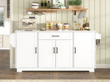 U_STYLE 54.3" Sideboard Buffet Cabinet with, 4 Doors & 1 Drawer, Melamine MDF Kitchen N711P437643K