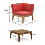 GRENADA CORNER AND COFFEE TABLE, RED 63888.00RED