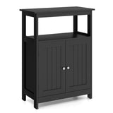 Black Bathroom Floor Cabinet Freestanding Storage Organizer 62241172