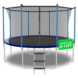 ZNTS 8ft Blue Outdoor Toddler Trampoline with Enclosure Safety Net Jumping Fun Trampoline, heavy-duty 06210990