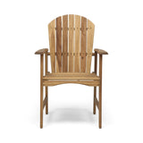Outdoor Weather Resistant Acacia Wood Adirondack Dining Chairs , Natural Finish 64844.00