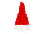6FT Artificial Christmas Tree with LED Light, Santa's Hat Shape Artificial Whimsical Xmas Tree with PX283442AAF