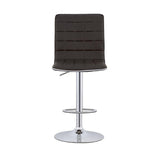 Waffle Black and Chrome Adjustable Bar Stool B062P153491