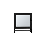 BOTIQ 19.7" H x 17.7" W Mirror Medicine Cabinet with Towel Rack White, One door with Two interior B200P240243