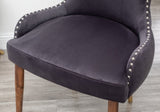 ZNTS Lindale Contemporary Velvet Upholstered Nailhead Trim Accent Chair, Gray T2574P164505