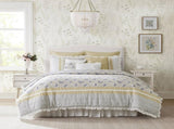 9 Piece Cotton Percale Comforter Set Yellow Cal King B03597198