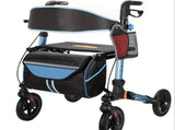 Rollator Walker for Seniors, Lightweight Foldable All Terrain Rolling Walker with seat, Aluminum W3952P384261
