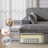 Double Chaise Lounge Chair Indoor,Oversized Upholstered Sleeper Cloud Couch,Deep Seat Luxury Sofa 96861090