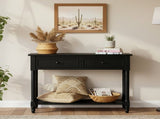 Console Table Traditional Design with Two Drawers and Bottom Shelf --Self-pick up is not 41186095