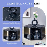 Hexagonal MDF coffee table, characteristic pattern stickers, multi-hole design to give more storage W1151P200321