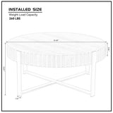 Modern Handcraft Drum Coffee Table 31.5 inch Round Coffee Table for Living Room,Small Coffee Table W2582P167649