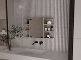 Roseburg 6-Shelf Medicine Cabinet with Mirorr Light Grey B06280465