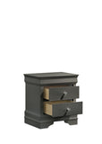 Blaze Modern Style 2-Drawer Night stand Made with Wood in Metallic Gray B009P286644