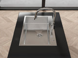 Stainless Steel Kitchen Sink, 30x19 Single Bowl, Overmount Handmade Sink in Dark Gray, with US 59818375