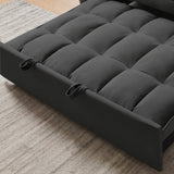 Modern Velvet Loveseat Futon Sofa Couch w/Pullout Bed,Small Love Seat Lounge Sofa w/Reclining W1359P183643