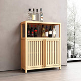 Large Capacity Bamboo Storage Furniture for Bathroom Living Room Bathroom Bamboo Storage 59428200