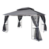 13x10 Outdoor Patio Gazebo Canopy Tent With Ventilated Double Roof And Mosquito net W41942174