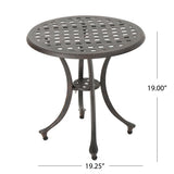 Outdoor 19" Cast Aluminum Side Table N773P348299B