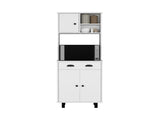DEPOT E-SHOP Waco 67" H Kitchen Pantry with Two Cabinets, Two Open Shelves, and One Drawer,White B097P167429