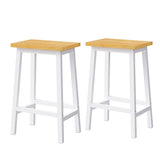 K&K Solid Wood Bar Stools , 25.6" Tall Set of 2 Bar Chairs, Kitchen Counter Stools N707P185529W