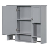 ZNTS 35'' x 28'' Modern Wall Mounted Bathroom Storage Cabinet, Bathroom Wall Cabinet with Mirror, WF317173AAE