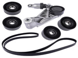 6Pcs Drive Belt Kit W/ Tensioner & Idler Pulleys For 2012-2018 Jeep Wrangler JK 3.6L 04627038AA 27502651